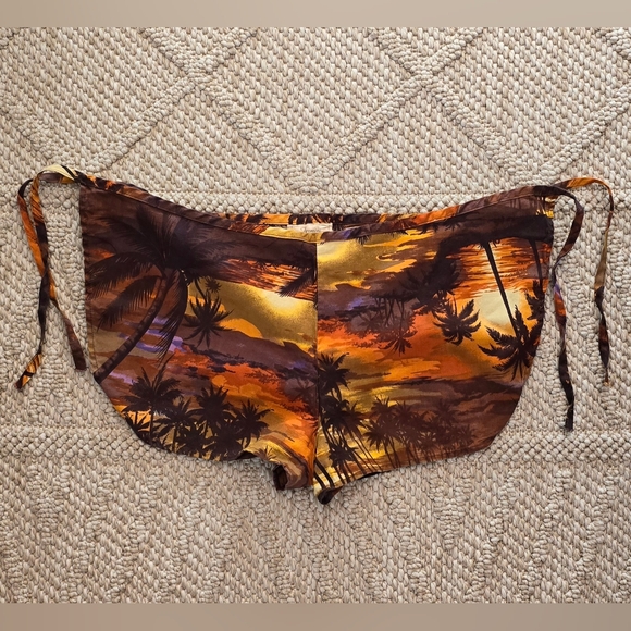 🌴 Vintage 1960's Termini California Wrap Around Shorts Floral Size S - Picture 5 of 7